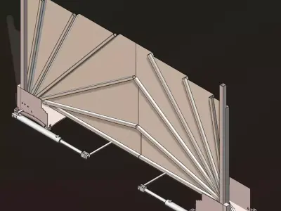 mordern steel gate 3D model