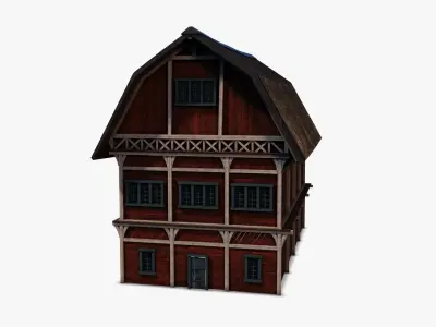 Barn 01 Low-poly 3D model