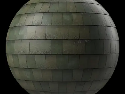 Roof Tile Materials 37- Concrete Roofing By 3 color Pbr 4k Texture