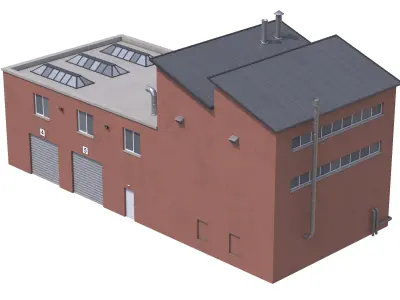 Industrial Building 15 Low-poly 3D model