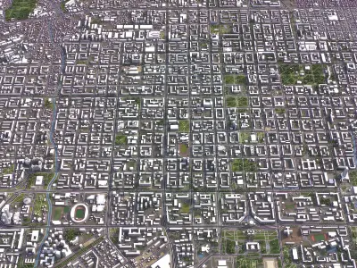 Almaty - 3D City Model Low-poly 3D model