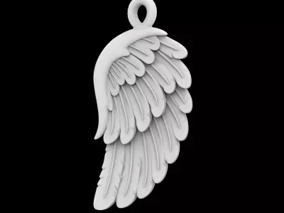Angel Wing Pendant 3D Printable Model 3D print model