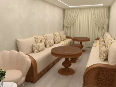 living room morocco sofa anad table  3D print model