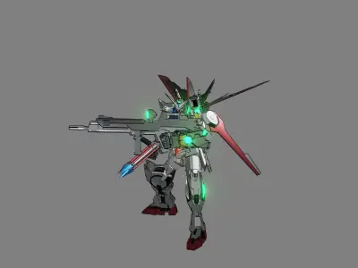 Attacker Gundam 11 A 3D model