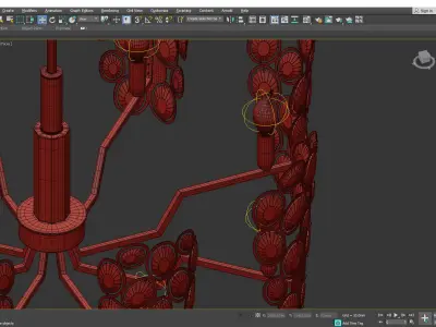 BORGA chandelier  Low-poly 3D model