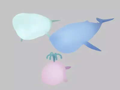 Indirect whale lighting 3D model