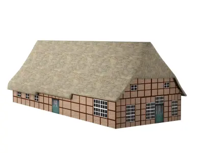 German House Low-poly 3D model
