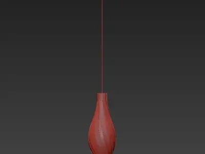 SWISH wooden pendant light with striped pattern 3D model