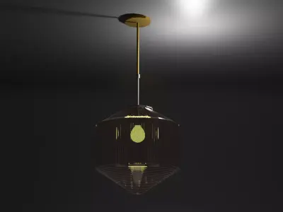 Crystal Glass Chandelier named chair  3D model