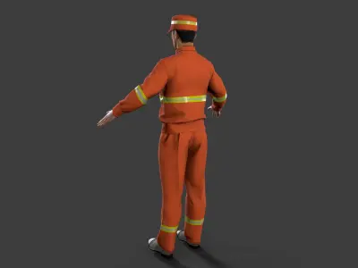Street Cleaner Low-poly 3D model