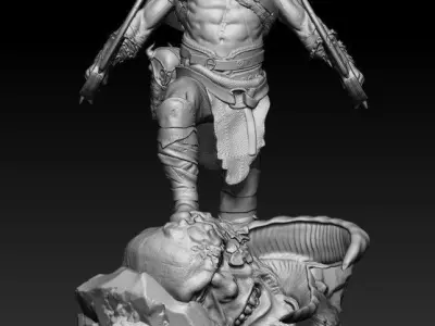 KRATOS FROM GOD OF WAR 2018 3D print model