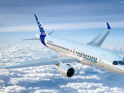  Delta Airlines Airbus A220-100 Detailed Cabin Rigged 