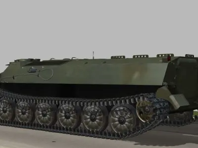 MTLB Russian multi-purpose tractor light armored Low-poly 3D model