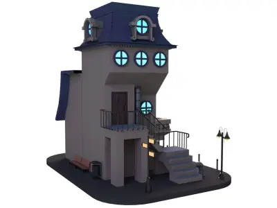 Cartoon House 02 3D model