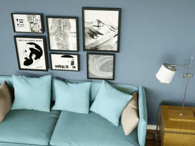 Interior Living Room 3D Model 3D model