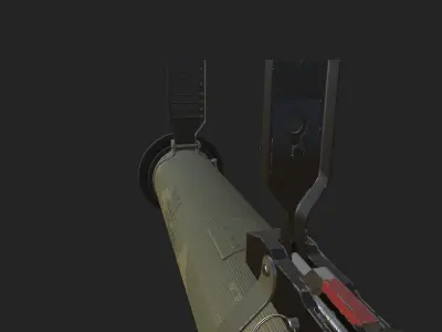 PGS RPG-26 and RSHG-2 Disposable Launchers Low-poly 3D model