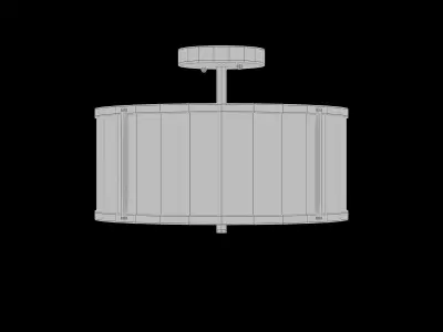 Aaru Fabric Semi Flush Mount MK5 3D model