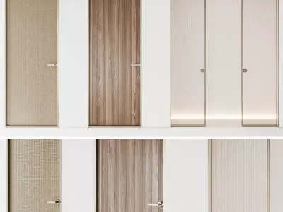 Aladin Swing Mono and Pocket door by Glas Italia 02 3D model