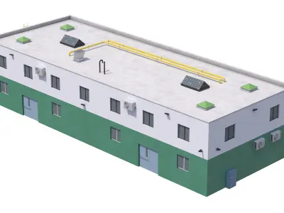Industrial Building 3 Low-poly 3D model