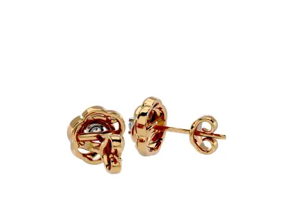 Light Minimalist Diamond Earrings 3D print model buy