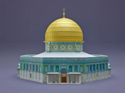 Al-Aqsa Mosque The Dome of the Rock Low-poly 3D model