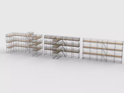 scaffold tower set 3D model