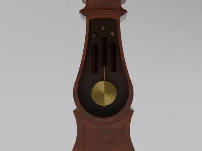  Grandfather clock Vintage Old  3D model