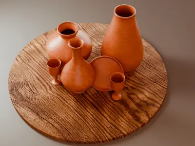 Procedural Clay Shader with Scene 3D model