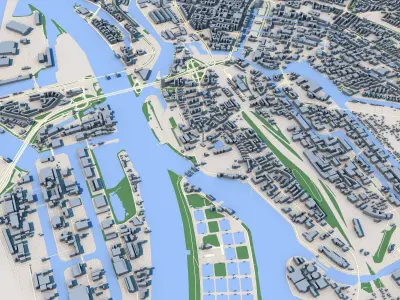 Hamburg City Germany 3D model