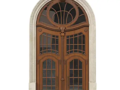 Entrance classic door 48 3D model