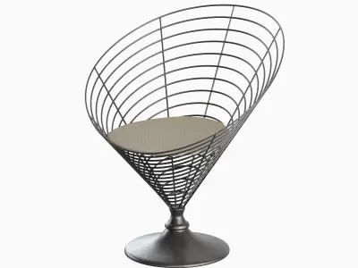 Wire Cone Chair 02 3D model