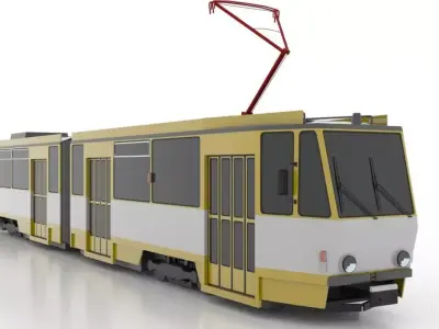 Tatra KT4D-G Low Low-poly 3D model