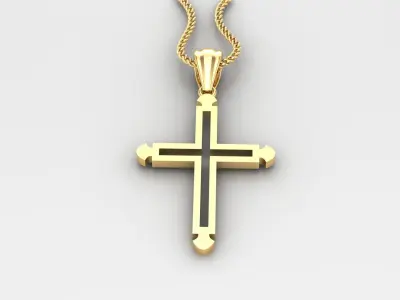 Cross Light Gold 4CP034 3DM STL 3D print model