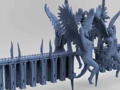 Arthurian Palace  bridge 3 3 3D model