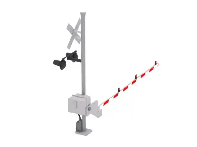 Crossing Signal 3 Low-poly 3D model