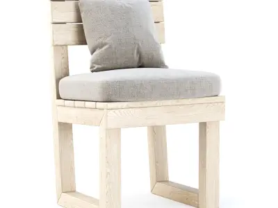 Nia Wooden Dining Chair by Bpoint Design 3D model