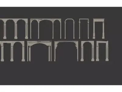European style door frame components Texture