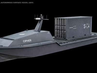  Saronic X6 Robot Ships - Robotic Unmanned Autonomous Surface Vessels ASV USV PBR(1) 