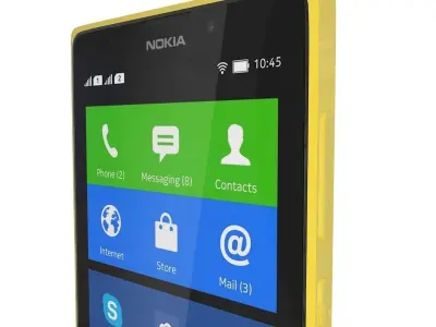 Nokia XL yellow 3D model