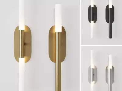 Rousseau medium vanity sconce and bath sconce by Kelly Wearstler 3D model