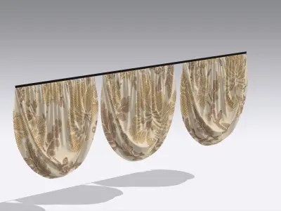 Curtain Low-poly 3D model