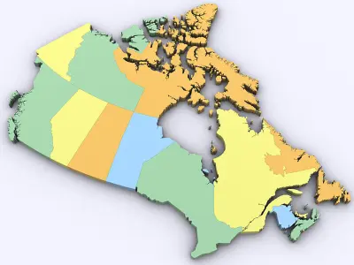 Map of Canada 3D model
