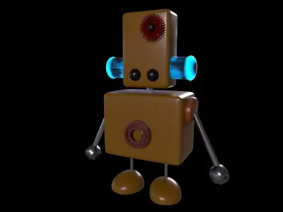 Sci - fi Robot Game ready - Low poly PBR 3d model Low-poly 3D model