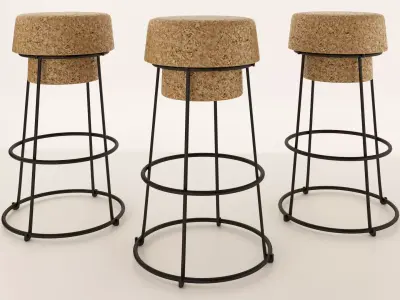 Mushroom Bar Stool 3D model