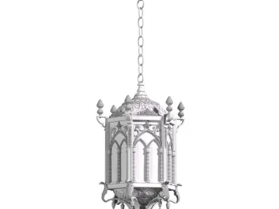 Street lamp in Oriental East style 3D model