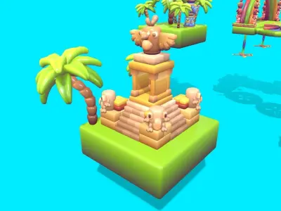 Cute Platformer Asset Pack Low-poly 3D model