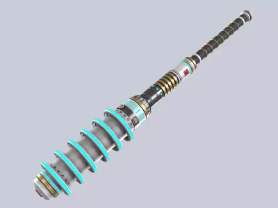 Scifi Powerbat Low-poly 3D model