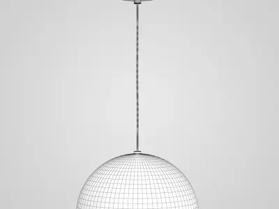 Black Hanging Lamp 03 3D model