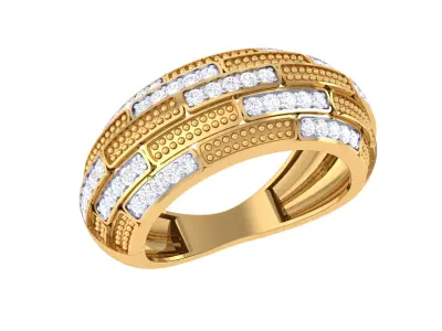 Women Ring  Render 3dm STL OBJ FBX Details 3D print model 217