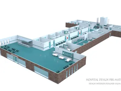 Hospital 3d model floor plan 3D model